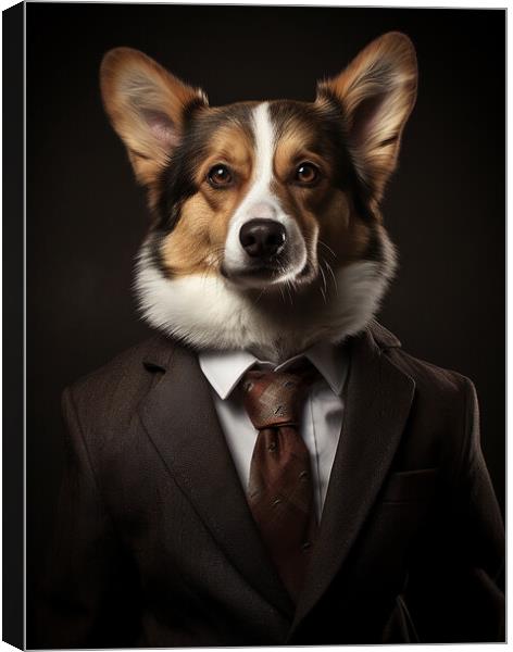 Cardigan Welsh Corgi Canvas Print by K9 Art