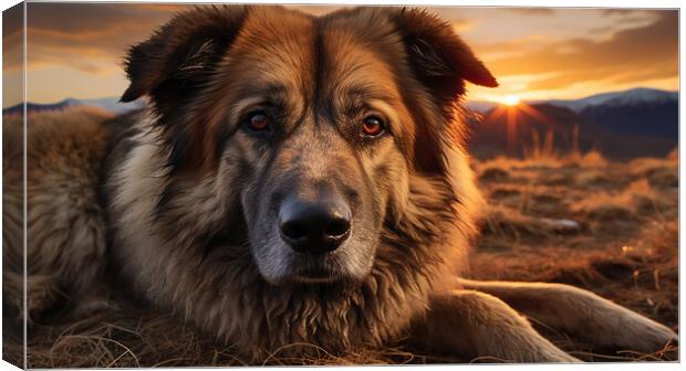 Caucasian Shepherd Dog Canvas Print by K9 Art