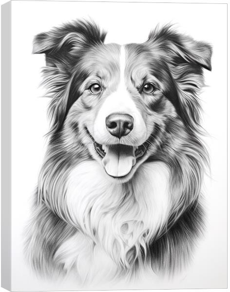 Central Asian Shepherd Dog Pencil Drawing Canvas Print by K9 Art