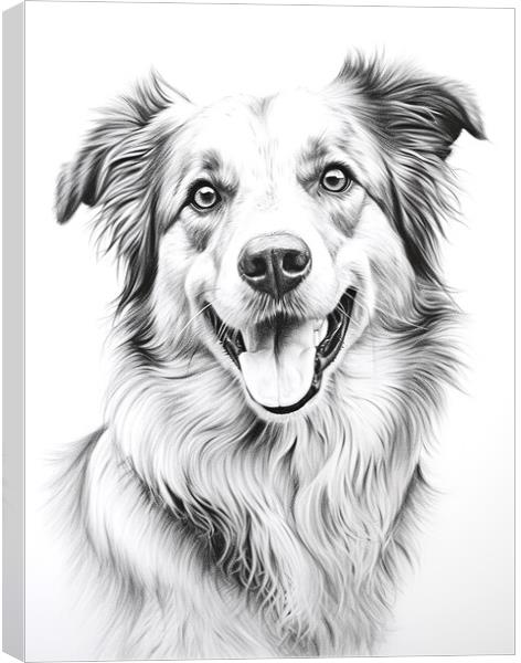 Central Asian Shepherd Dog Pencil Drawing Canvas Print by K9 Art