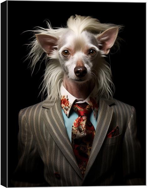 Chinese Crested Canvas Print by K9 Art