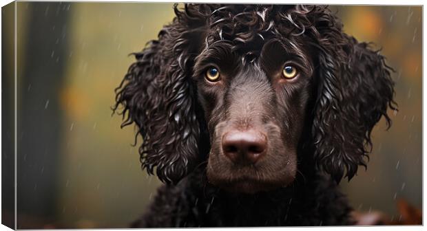 Curly Coated Retriever Canvas Print by K9 Art