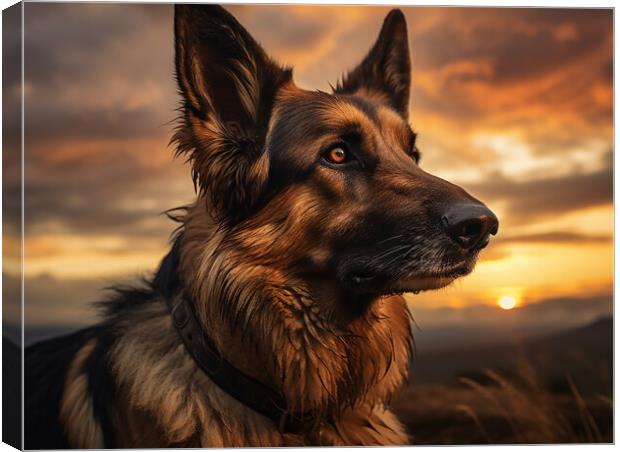 German Shepherd Dog Canvas Print by K9 Art