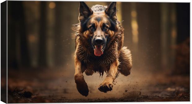 German Shepherd Dog Canvas Print by K9 Art