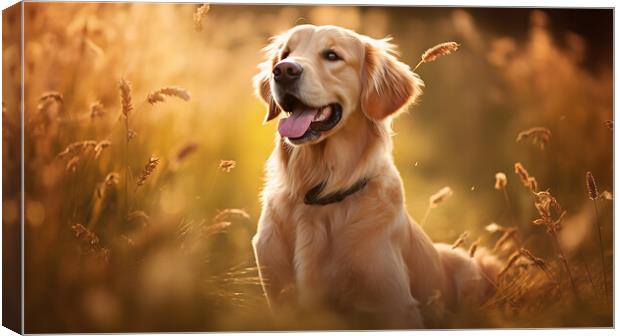 Golden Retriever Canvas Print by K9 Art