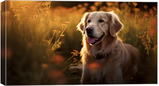 Golden Retriever Canvas Print by K9 Art