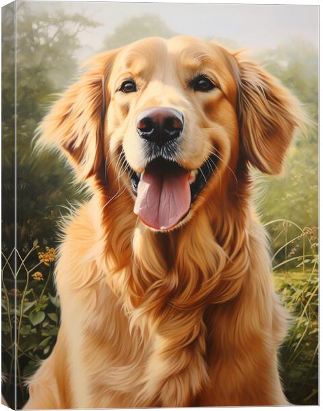 Golden Retriever Canvas Print by K9 Art