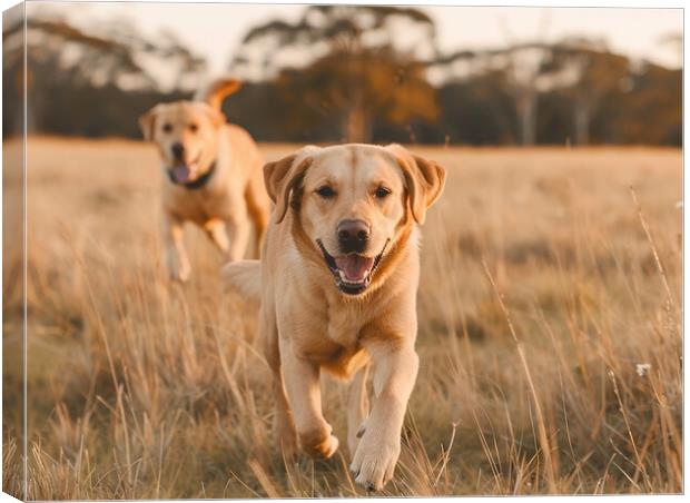 Golden Labradors Canvas Print by K9 Art