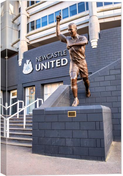 Alan Shearer Statue Newcastle United Canvas Print by STADIA 