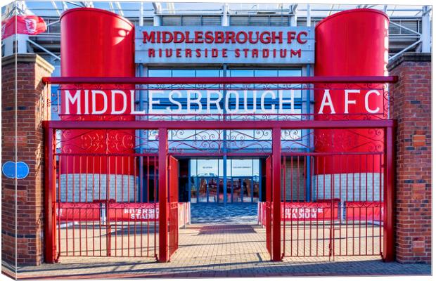 Riverside Stadium Gates: Middlesbrough FC Canvas Print by STADIA 