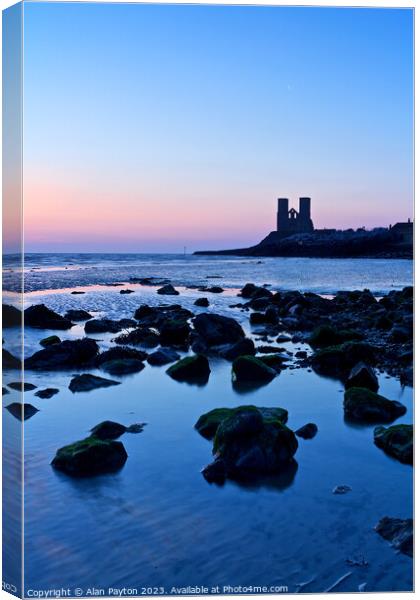 Reculver at the blue hour 2 Canvas Print by Alan Payton