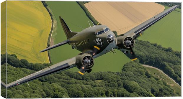 Douglas C-47A Skytrain W7 Canvas Print by Airborne Images