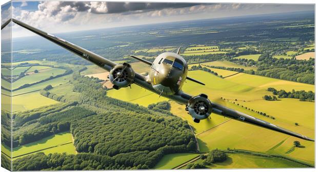 Douglas C-47A Skytrain W7 Canvas Print by Airborne Images