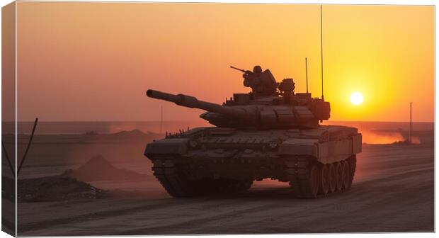 Challenger 2 Tank Canvas Print by Airborne Images
