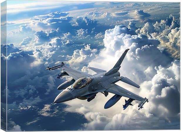 F-16 Fighting Falcon Canvas Print by Airborne Images