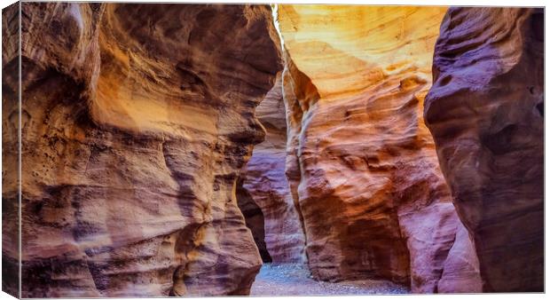 Beautifull caves and canyons in the red canyon is  Canvas Print by Olga Peddi