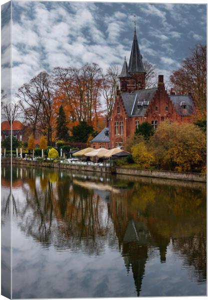 Beautiful view of Brugge, Belgium Canvas Print by Olga Peddi