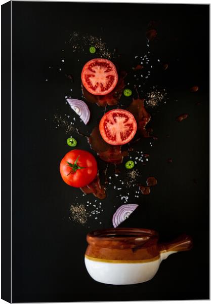 Tomato  soup  Canvas Print by Olga Peddi