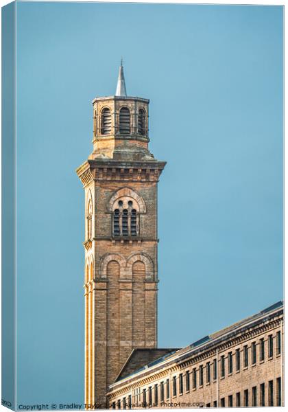 Tower of New Mill, Saltaire in West Yorkshire Canvas Print by Bradley Taylor