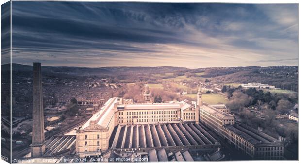 Salts Mill, Saltaire, From Above Canvas Print by Bradley Taylor