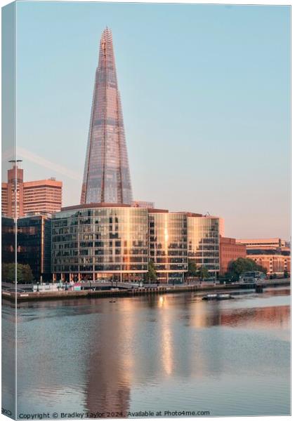 The Shard and River Thames, London Canvas Print by Bradley Taylor