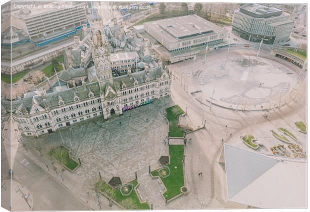 Bradford City Hall on Centenary Square, UK Canvas Print by Bradley Taylor