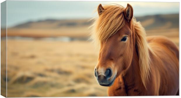 Icelandic Horse Canvas Print by T2 