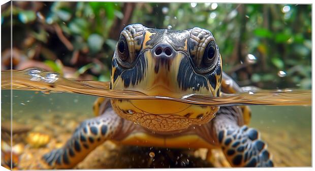 Alison the Amazon River Turtle Canvas Print by T2 