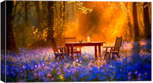 Bluebell Woods Canvas Print by T2 
