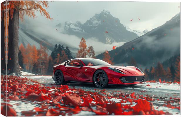 Ferrari 812 Canvas Print by T2 