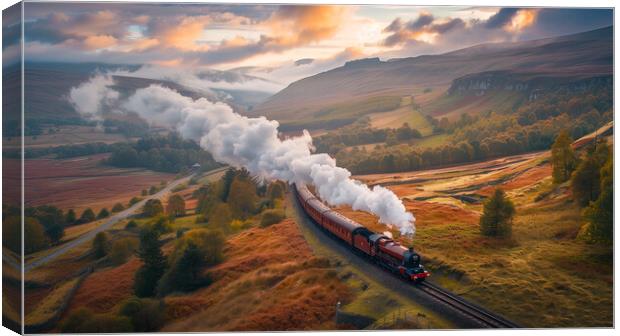Britain's most scenic railway Journeys Canvas Print by T2 