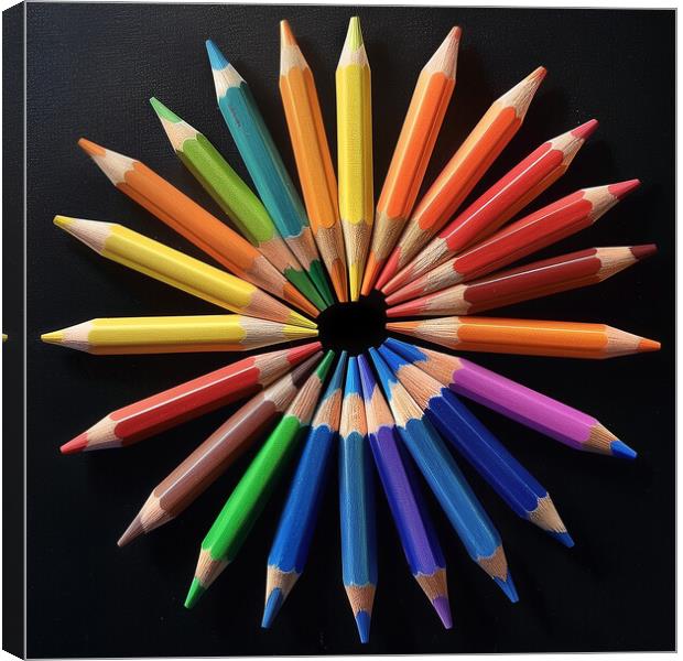 Coloured Pencil Art Canvas Print by T2 