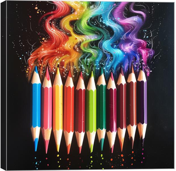 Coloured Pencil Art Canvas Print by T2 
