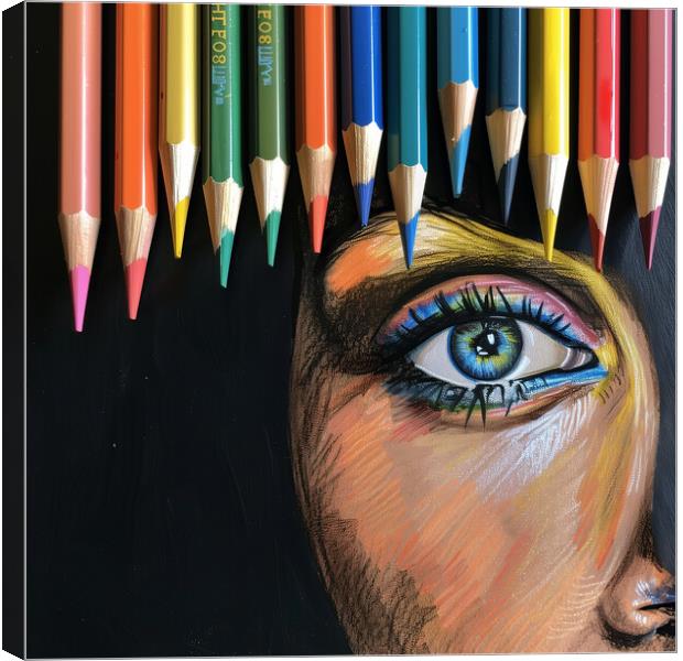 Coloured Pencil Art Canvas Print by T2 