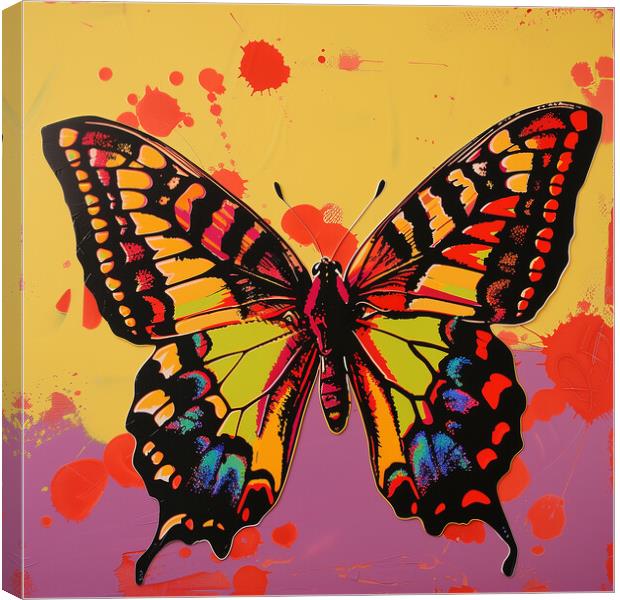 Paint explosion Butterfly Canvas Print by T2 