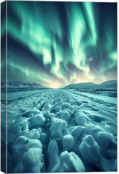 Aurora Borealis Iceland Canvas Print by T2 