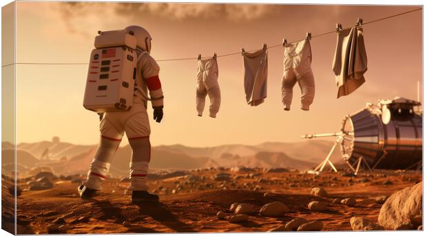 An Astronaut's work is never done Canvas Print by T2 