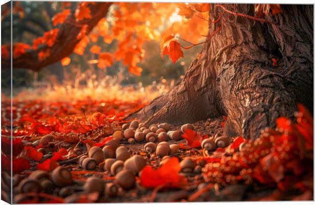 Autumn Oak Canvas Print by T2 