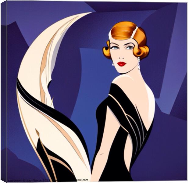 Art Deco Glamour  Canvas Print by Zap Photos