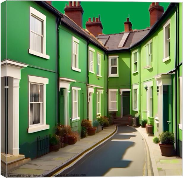 Green Street   Canvas Print by Zap Photos