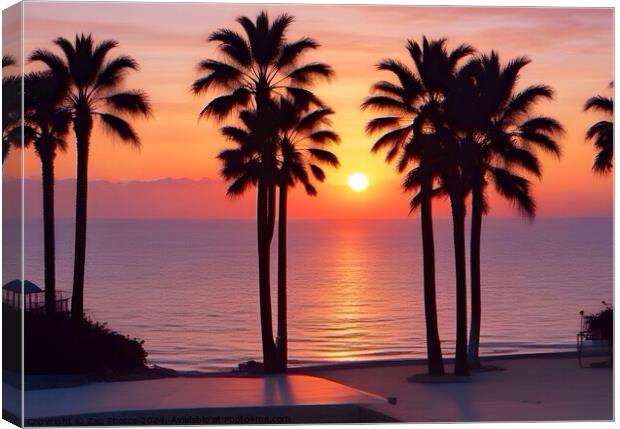 Sunrise Marbella  Canvas Print by Zap Photos