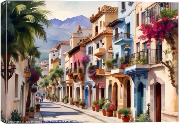 Old Town Marbella  Canvas Print by Zap Photos