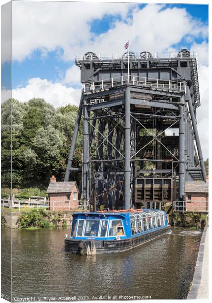 Anderton Boat Lift Canvas Print by Bryan Attewell