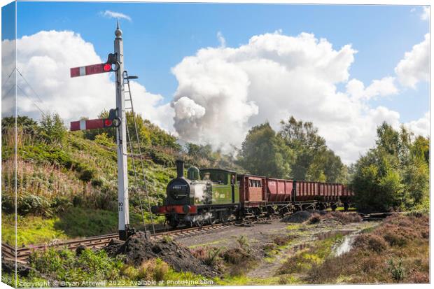 Steam train Tanfield Railway Canvas Print by Bryan Attewell