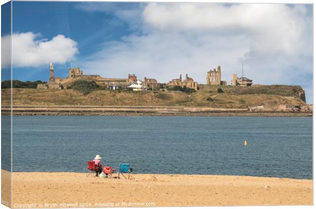 Tynemouth Priory and Castle Canvas Print by Bryan Attewell