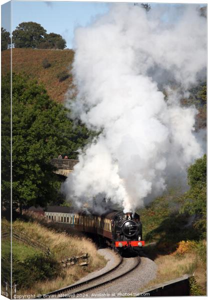 GWR 0-6-2 tank engine NYMR Canvas Print by Bryan Attewell