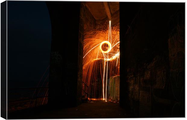 Wire Wool Spinning Canvas Print by George Young