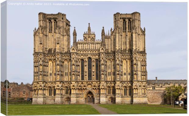 Wells Cathedral Somerset Canvas Print by Andy Salter
