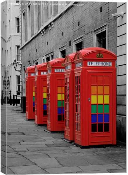 Red Telephone Box Canvas Print by Andy Salter