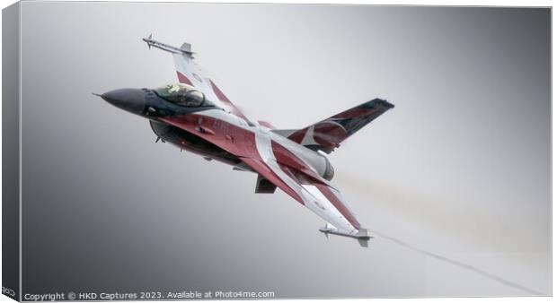 The Royal Danish Airforce F-16 at Riat 2023 Canvas Print by HKD Captures